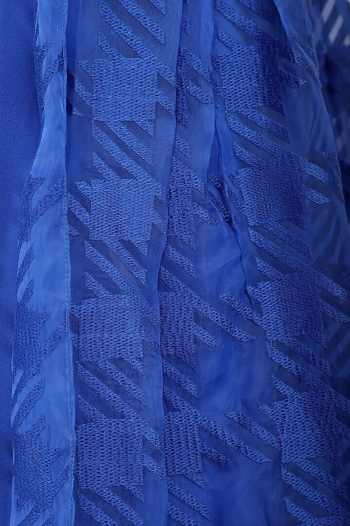 Blue one shoulder gown with trail available only at Pernia's Pop Up Shop.