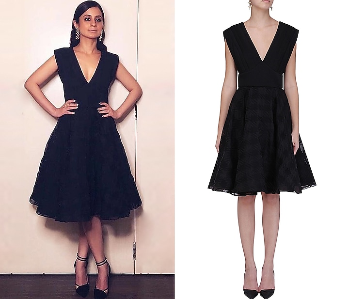 Black Short Flared Dress available only at Pernia's Pop Up Shop.