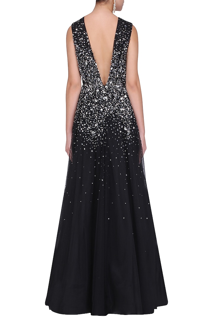Black Sprinkle embroidered Gown available only at Pernia's Pop Up Shop.