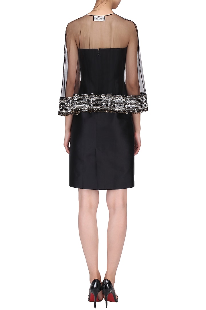 Black and Tribal Embroidered cape available only at Pernia's Pop Up Shop.