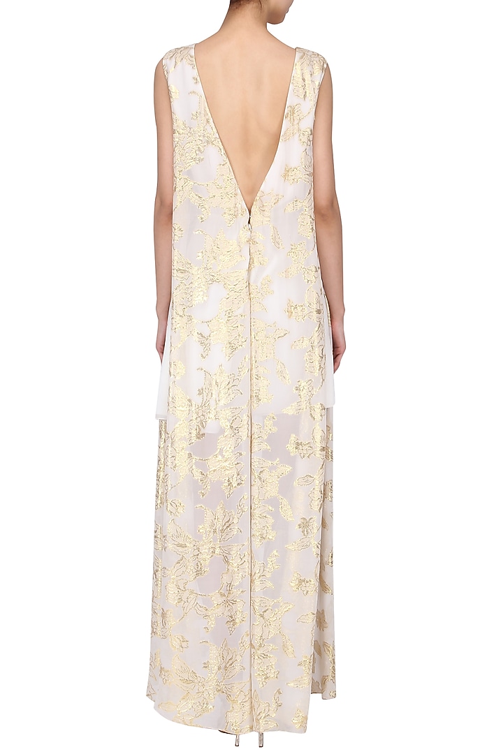 White Jacquard Romper Dress available only at Pernia's Pop Up Shop.