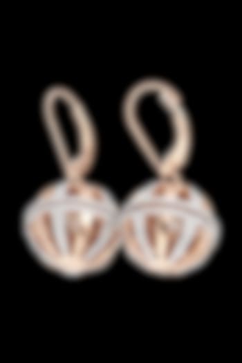18kt Rose Gold Finish Kundan Polki Dangler Earrings by karan kothari jewellers at Pernia's Pop Up Shop