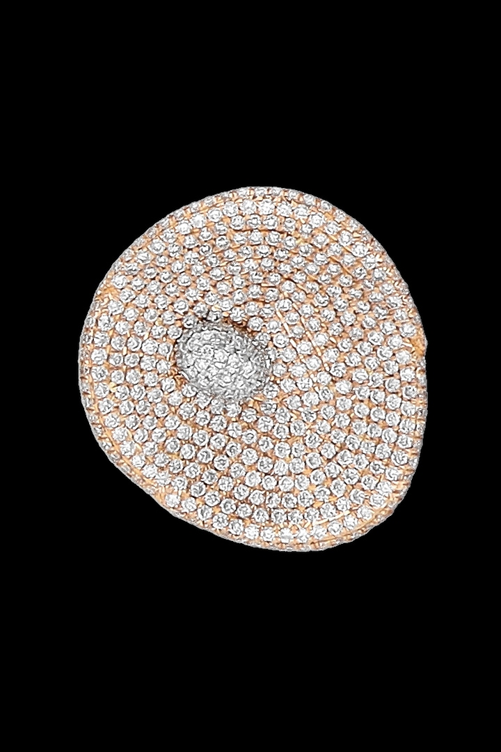 Rose Gold Finish Diamond Ring by karan kothari jewellers at Pernia's Pop Up Shop