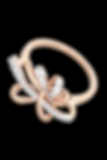Rose Gold Finish Diamond Ring by karan kothari jewellers at Pernia's Pop Up Shop