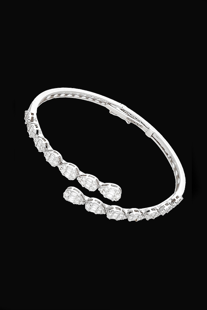 18kt White Gold Finish Diamond Bracelet by karan kothari jewellers at Pernia's Pop Up Shop