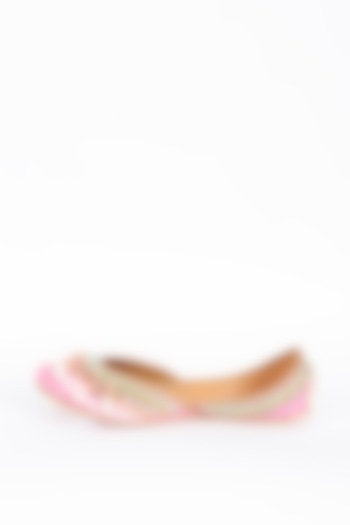 Pink Juttis With Shells by Kasually Klassy