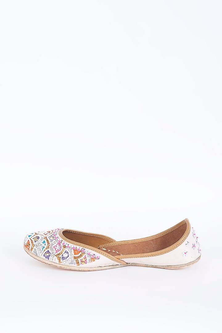 Multi Colored Floral Embroidered Juttis by Kasually Klassy