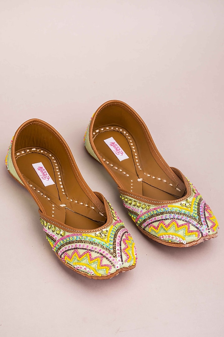 Multi-Colored Beaded Handcrafted Juttis by Kasually Klassy