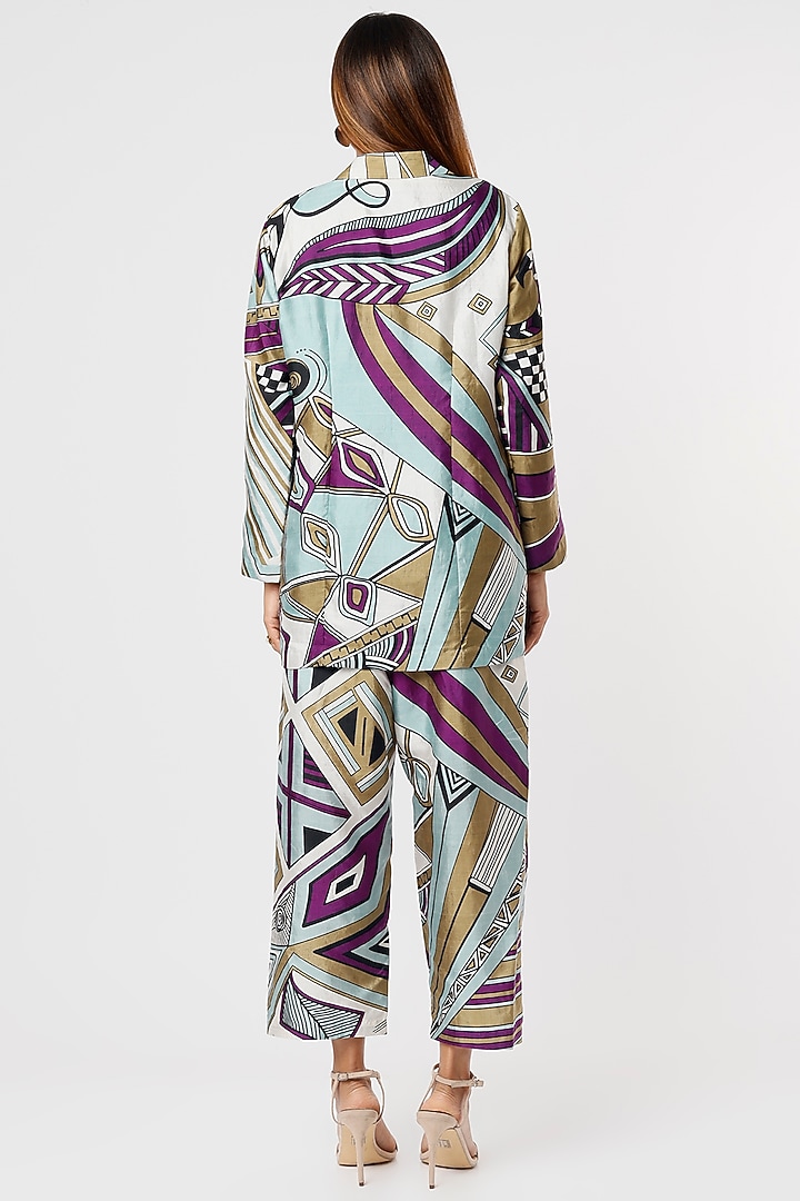 Multi-Colored Printed Jacket Set by Kritika Murarka at Pernia's Pop Up Shop