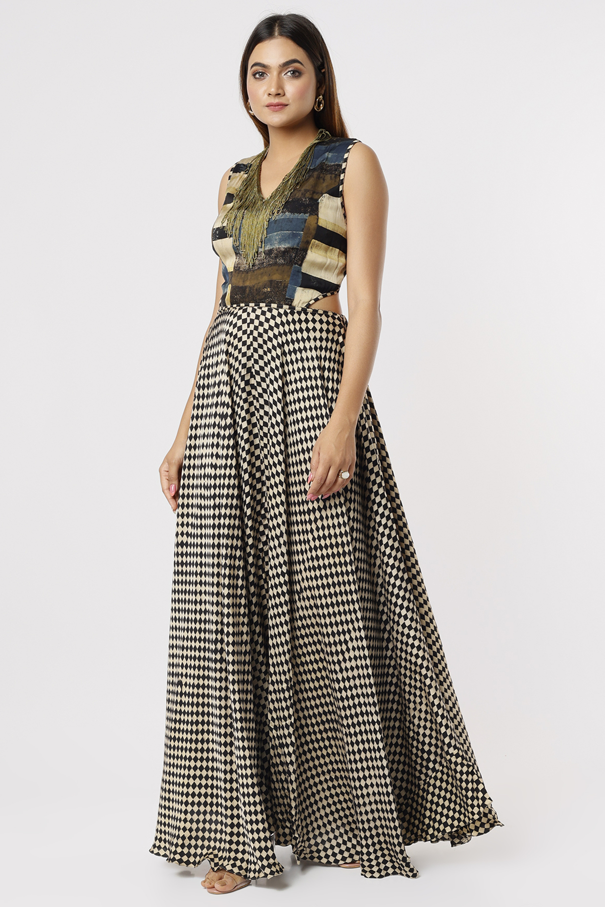 Multi-Colored Printed Maxi Vacation Dress by Kritika Murarka at Pernia's Pop Up Shop