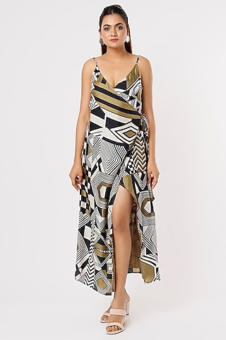 Multi-Colored Geometric Printed Dress by Kritika Murarka