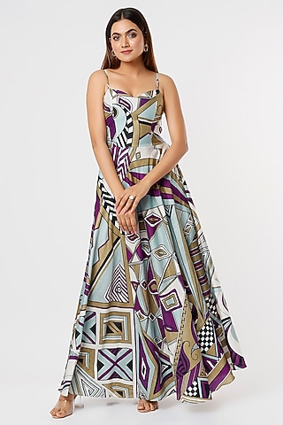 Multi-Colored Maxi Dress by Kritika Murarka