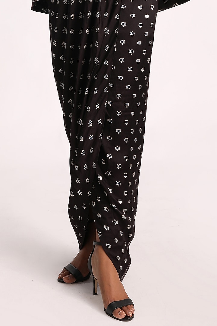 Black & Maroon Embroidered Jacket Set by Kritika Murarka at Pernia's Pop Up Shop