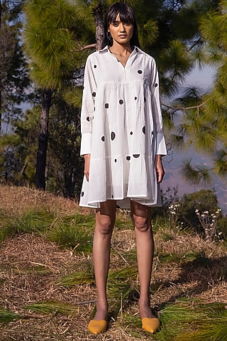 White Printed Dress by Khara Kapas