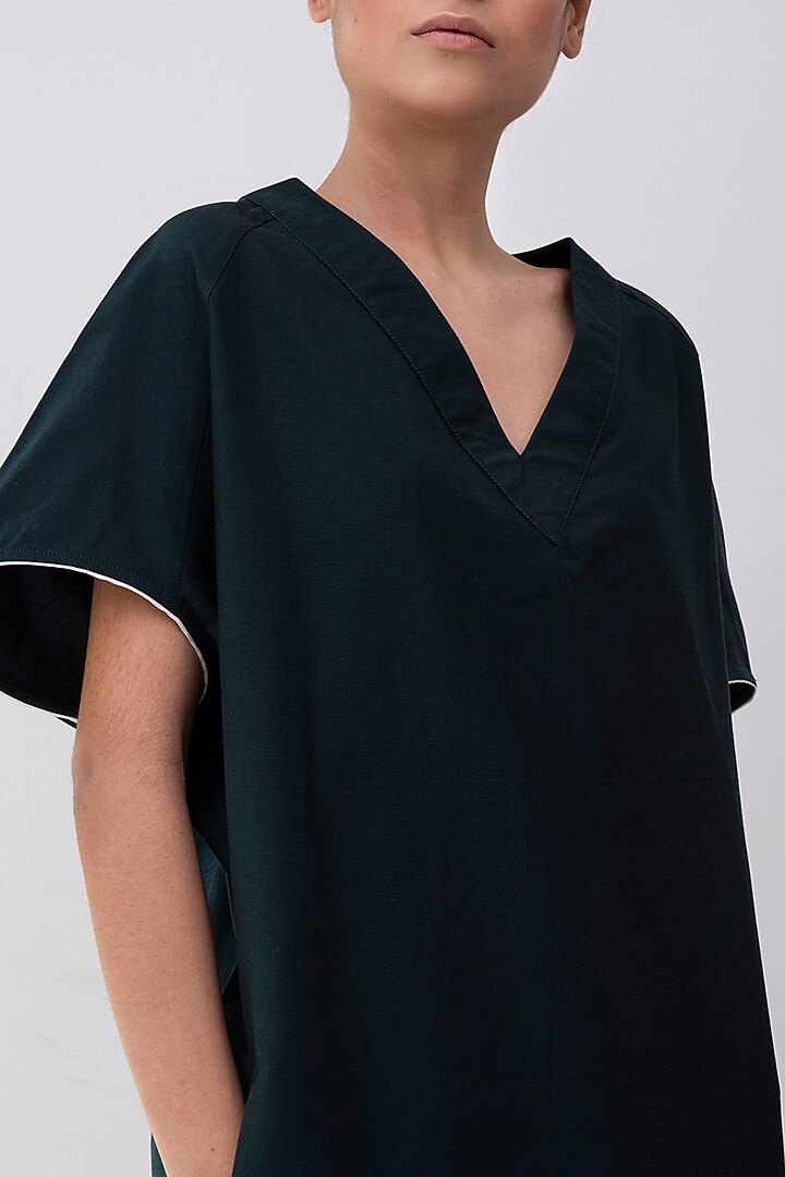 Pine Green Kimono Summer Dress by Khara Kapas at Pernia's Pop Up Shop