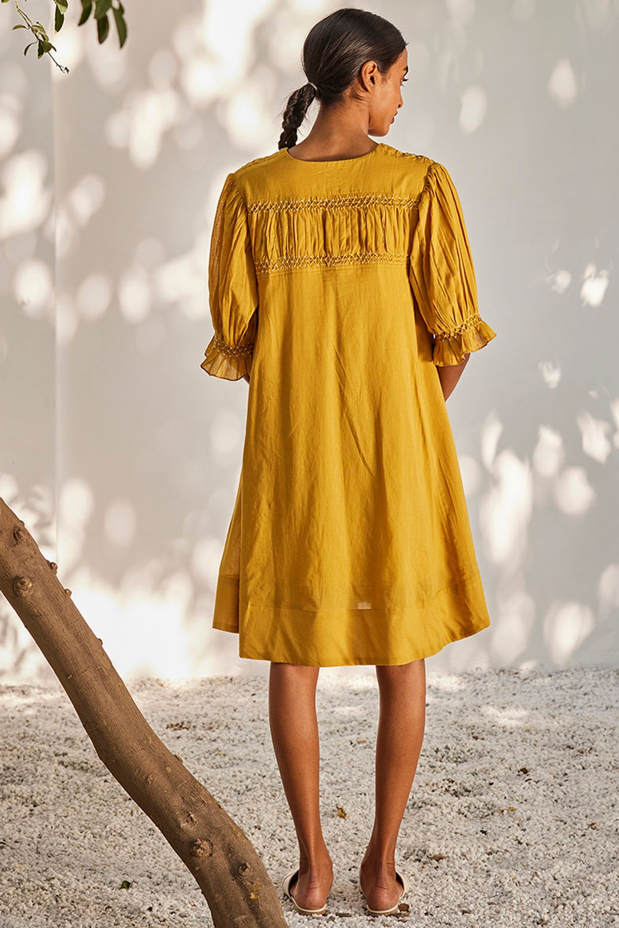 Mustard cotton dress outlet