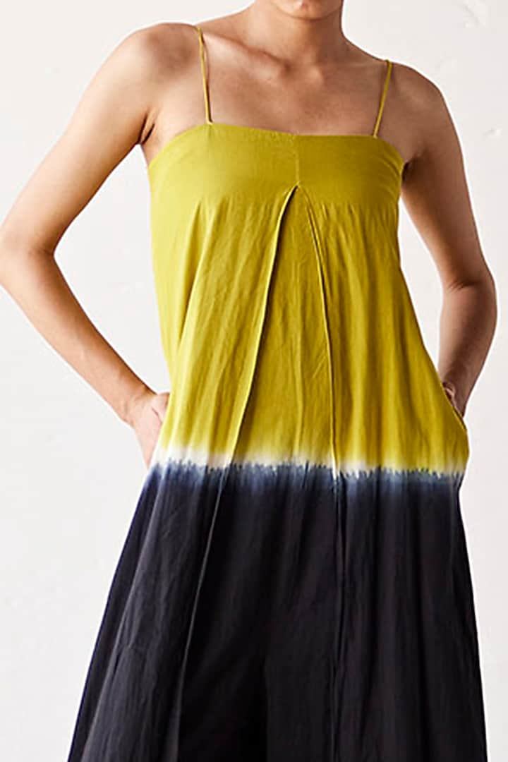 Multi-Colored Mul Cotton Handcrafted Jumpsuit by Khara Kapas at Pernia's Pop Up Shop
