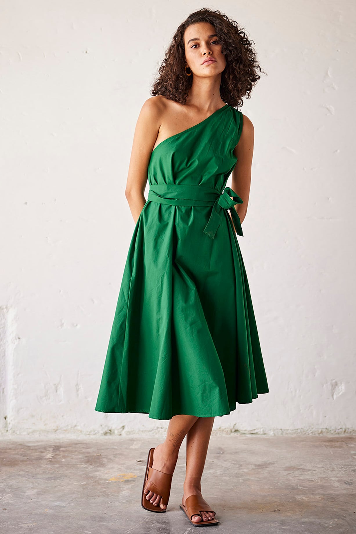 white christmas dresses Retro Stage Solid High Waist Bodycon Midi Pencil Dress Dark Green,XXL