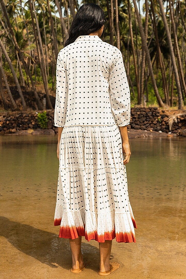 White & Red Polka Dot Summer Dress by Khara Kapas at Pernia's Pop Up Shop
