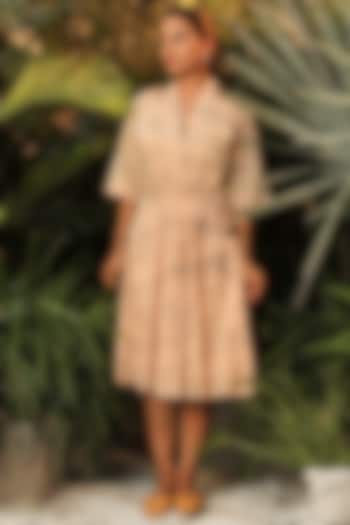 Pink Printed Wrap Summer Dress by Khara Kapas at Pernia's Pop Up Shop