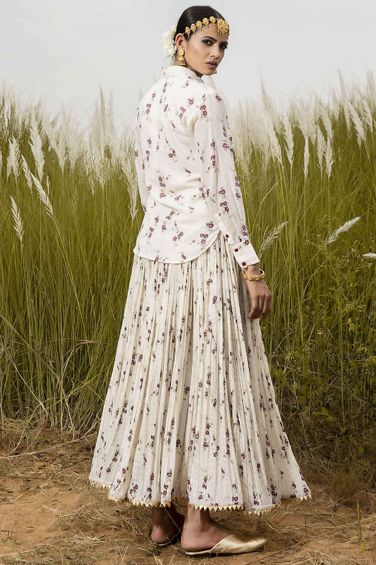 Floral vintage skirt set new arrivals