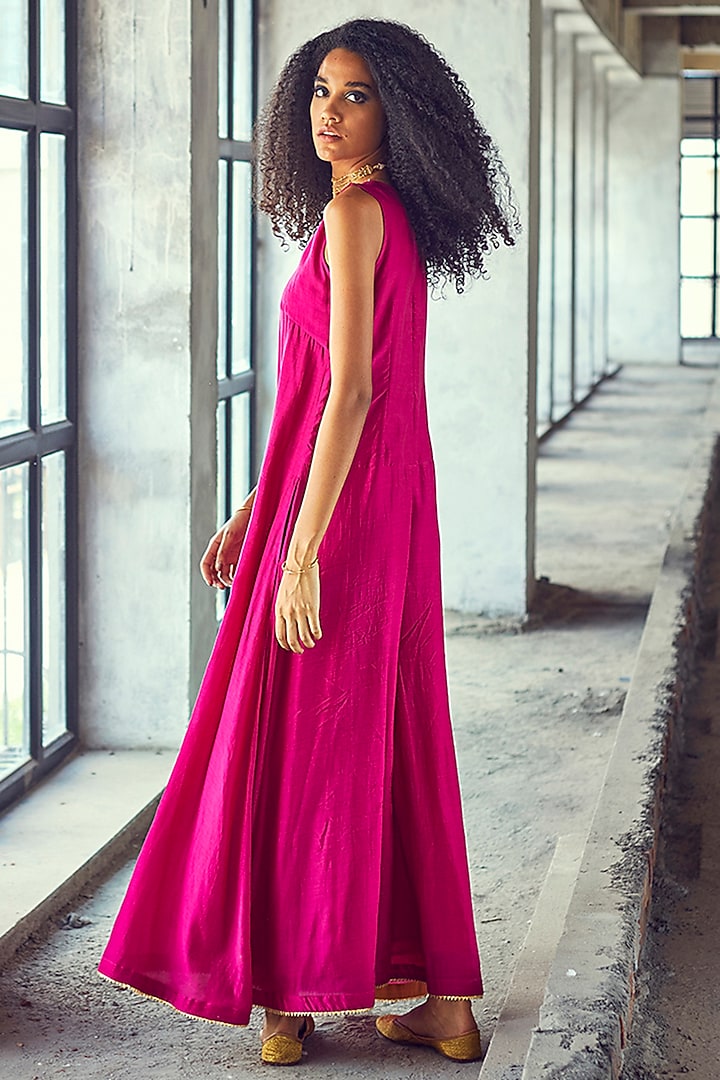 Jamun Cotton Silk Jumpsuit by Khara Kapas at Pernia's Pop Up Shop
