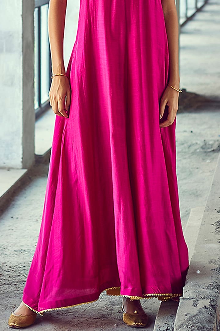 Jamun Cotton Silk Jumpsuit by Khara Kapas at Pernia's Pop Up Shop