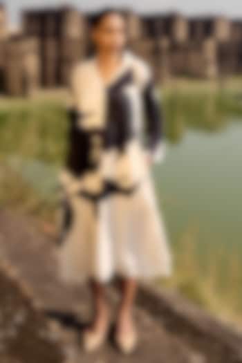 Off-White Mul Printed Summer Dress by Khara Kapas at Pernia's Pop Up Shop