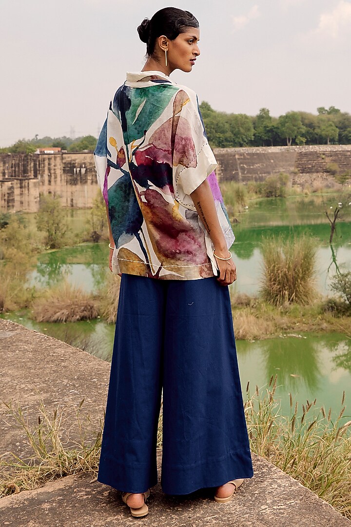 Blue Mul Co-Ord Set by Khara Kapas at Pernia's Pop Up Shop