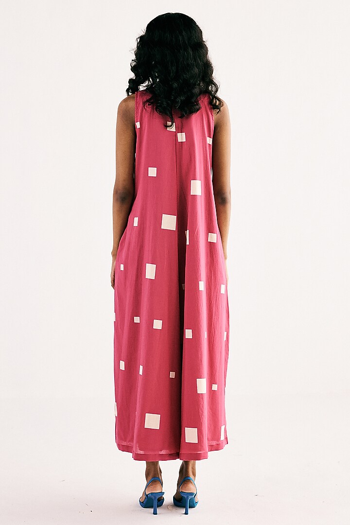 Pink Cotton Mul Printed Jumpsuit by Khara Kapas at Pernia's Pop Up Shop