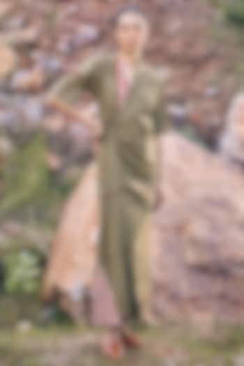 Green Cotton Maxi Summer Dress by Khara Kapas at Pernia's Pop Up Shop