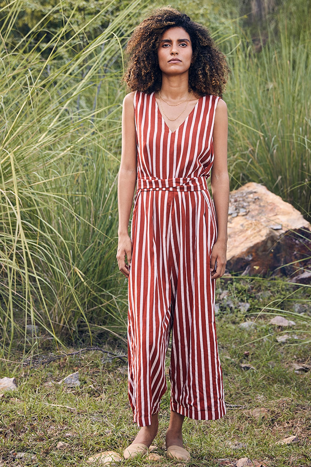 Buy Women Red Black Striped Strappy Jumpsuit  Date Night Dress Online  India  FabAlley