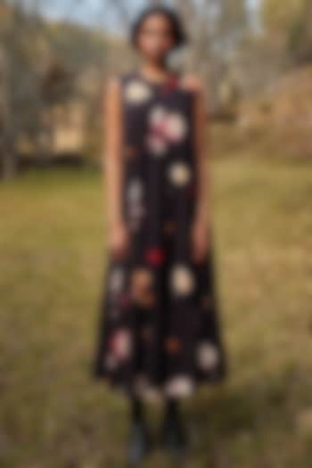 Coca-Cola Colored Cotton Mul Floral Printed Jacket Vacation Dress by Khara Kapas at Pernia's Pop Up Shop