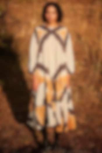 Multi-Colored Cotton Mul Shibori Summer Dress by Khara Kapas at Pernia's Pop Up Shop