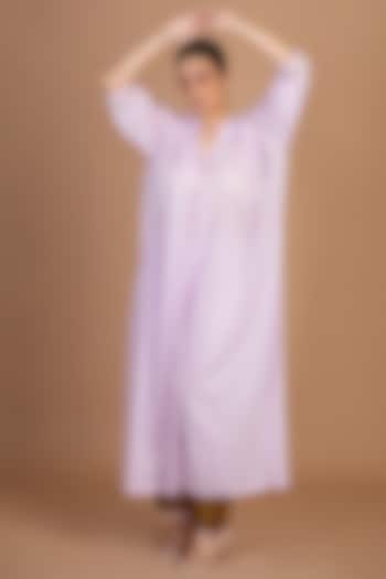 Lilac Cotton Gota Embroidered Kurta Set by KALAKARI BY AKANKSHA at Pernia's Pop Up Shop