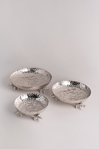 Silver Aluminium Urli Set by Kaksh studio