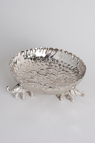 Silver Aluminium Urli by Kaksh studio
