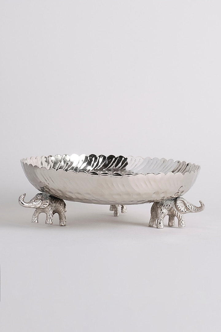 Silver Aluminium Urli by Kaksh studio at Pernia's Pop Up Shop