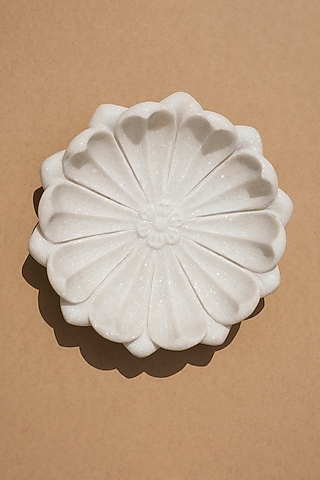 White Marble Urli by Kaksh studio