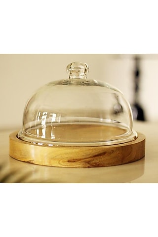 Wooden Cake Cloche by Kaksh studio