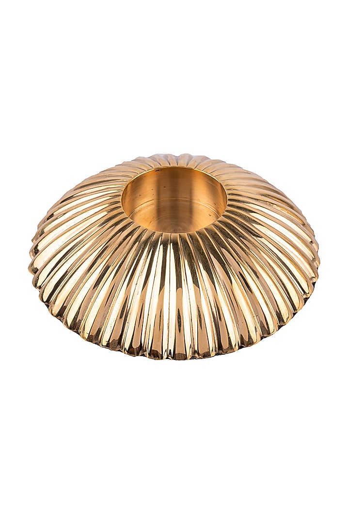 Gold Brass Candle Holder by Kaksh studio at Pernia's Pop Up Shop