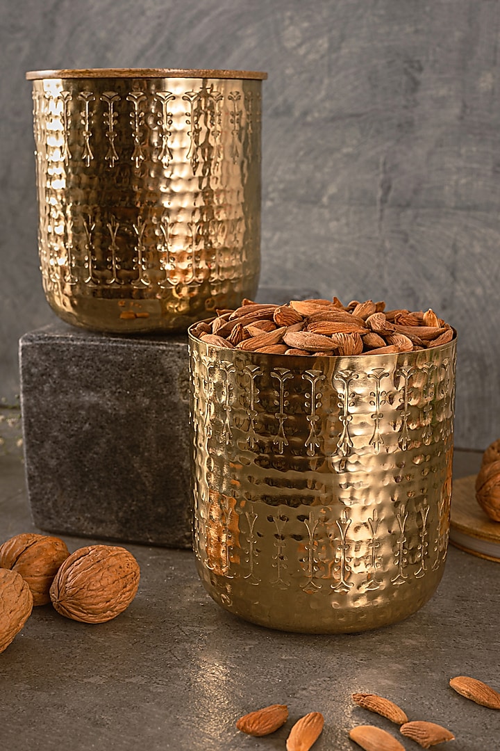 Gold Iron Jar by Kaksh studio