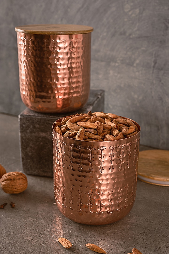 Copper Iron Jar by Kaksh studio