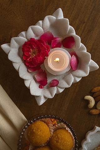 Marble Candle Tray by Kaksh studio