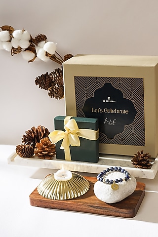 Candle Holder & Bracelet Festive Gift Hamper by Kaksh studio