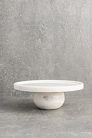 White Alabaster Cake Stand by Kaksh studio