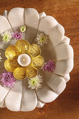 Gold Floating Candle Tray  by Kaksh studio