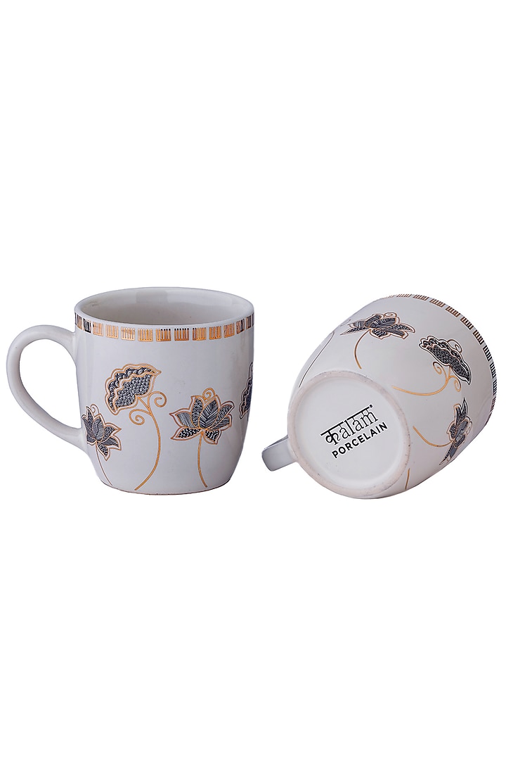 Black & White Porcelain Monochrome Cups (Set Of 6) by Kalam at Pernia's Pop Up Shop