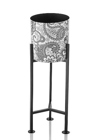 Black & White Galvanized Iron Planter by Kalam