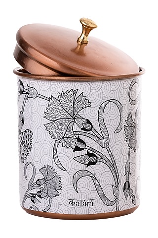 Black & White Galvanised Iron Monochrome Printed Cookie Jar by Kalam